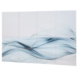 Akustiset itsekiinnittyvät seinäpaneelit polyesterikuitu 400 x 300 x 10 mm 6 kpl