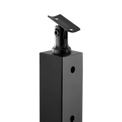 Kaapeli kaidetolppasarja ruostumaton teräs 42x2x2 musta 4 kpl esiporatut reiät