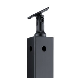 Kulmakaapelitolppa ruostumaton teräs 42x1x2 tuumainen esiporatut L reiät 1 kpl kaiteisiin