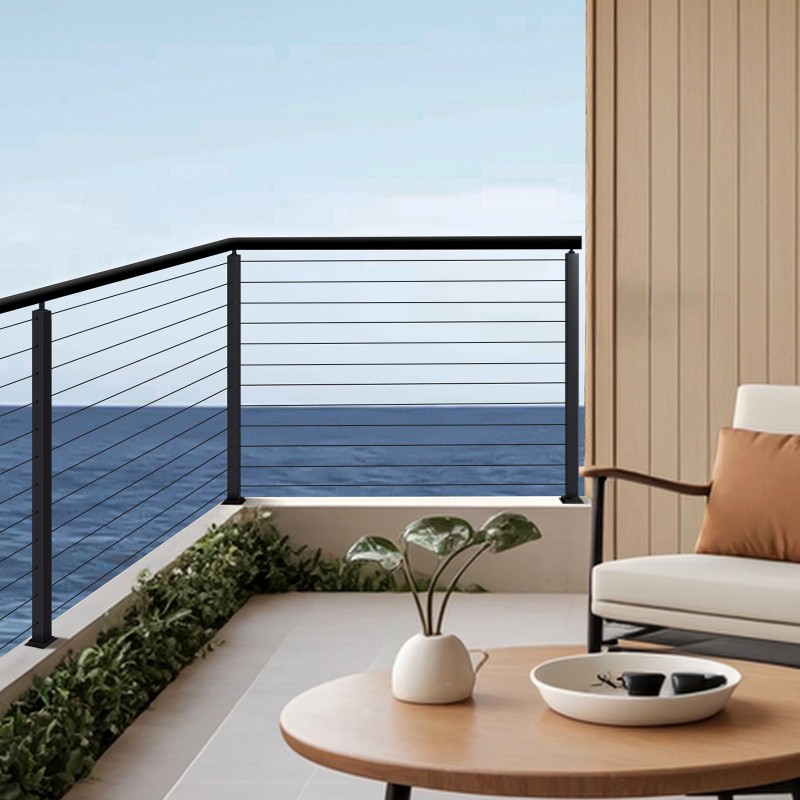 Kulmakaapelitolppa ruostumaton teräs 42x1x2-tuumainen esiporatut L-reiät 1 kpl kaiteisiin