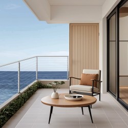 Kaidepylväs SUS304-ruostumatonta terästä 36x2x2-tuumainen esiporattu 3 tuuman reikäväli kaiteisiin 1 kpl