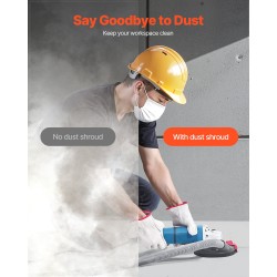 Hiontapölysuoja kulmahiomakoneelle 4–5 tuuman hiomalaikoille metallisalpalla kestävä kotelo