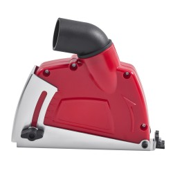 Katkaisupölysuoja 4 5 tuuman laikoille säädettävä 0 32 mm imuriin liitettävä mukana 6 kiristysprikkaa