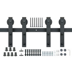 Liukuoven kiskosarja hiiliteräs 244 cm sopii 112 131 cm kaksoisoville