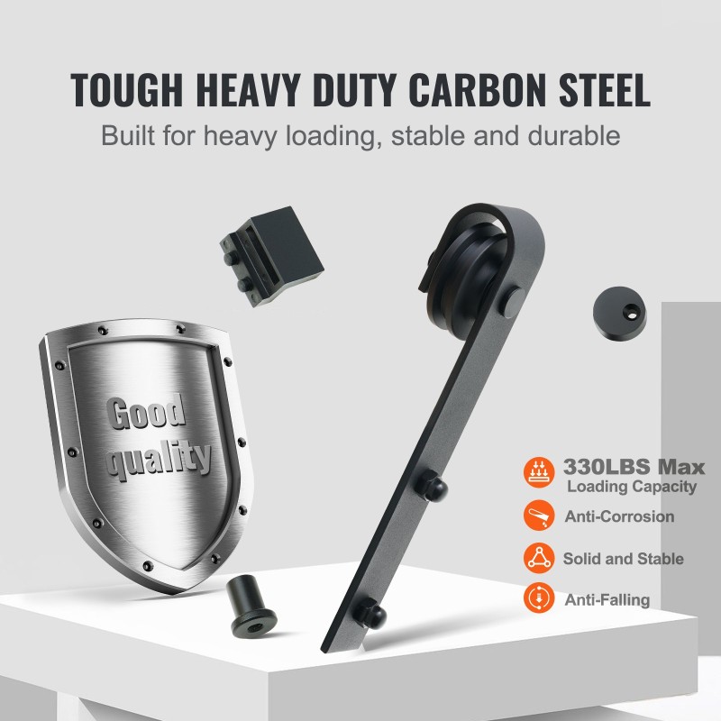 Liukuoven kiskosarja hiiliteräs 244 cm sopii 112–131 cm kaksoisoville