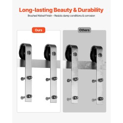 Liukuvan ladosoven kiskosarja hiiliteräksinen 2440 mm 150 kg mattahopea