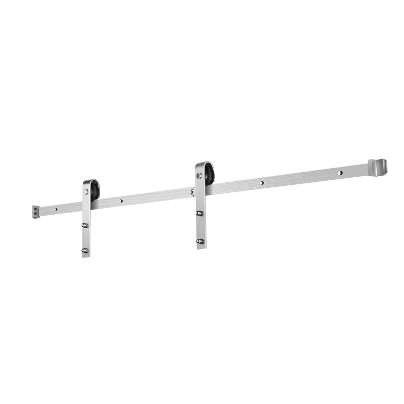 Liukuvan navettaoven kiskosarja 5FT hiiliteräs kisko POM-rullilla harjattu nikkelipinta