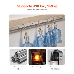 Liukuoven kiskosarja hiiliteräksinen 183 senttimetriä mattahopea 150 kilogrammaa sisä- ja ulkokäyttöön