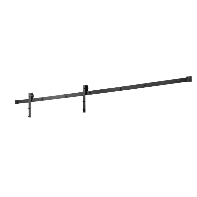 Liukuoven kiskosarja hiiliteräksinen 3000 mm 150 kg musta