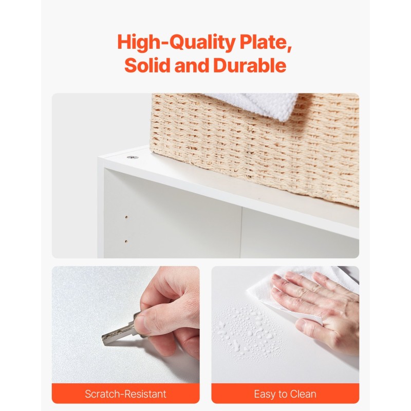 Seinälle asennettava 2-ovinen pyykkihuonekaappi valkoinen lastulevystä ja MDF-levystä säädettävällä hyllyllä