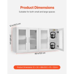 Seinälle asennettava pyykkihuonekaappi lastulevy MDF-levy valkoinen 30,5x61x61 cm 4 ovea säädettävät hyllyt