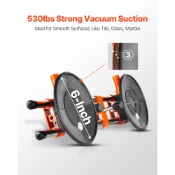 Saumankiinnitin kaksitangoinen nitriilikumiset 6 tuuman imukupit 2 kpl