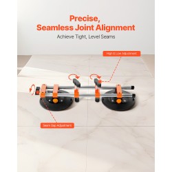 Saumankiinnitin kaksitangoinen nitriilikumiset 6 tuuman imukupit 2 kpl