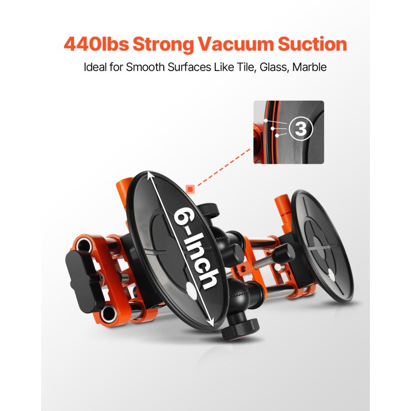 Saumantasain 152 mm nitriilikumikupilla 200 kg imuvoimalla 2 kpl työtasoille ja laatoille