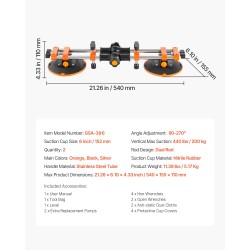 Saumantasain 152 mm nitriilikumikupilla 200 kg imuvoimalla 2 kpl työtasoille ja laatoille