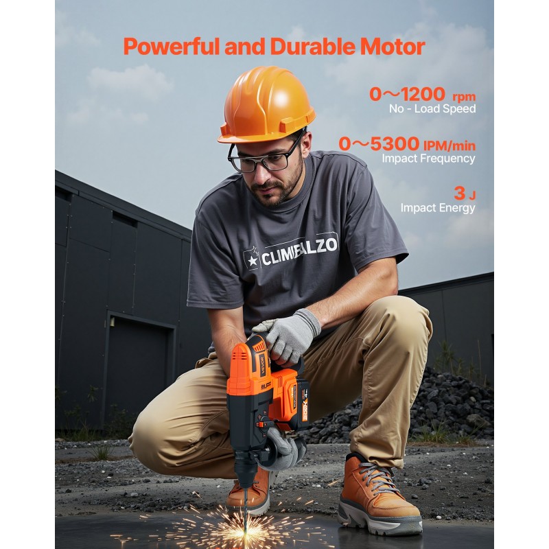 Poravasara akkukäyttöinen harjaton 20V 4.0Ah 3J SDS Plus