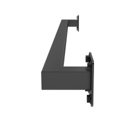 Seinäkiinnitteinen portaankaide hiiliterästä 910 mm kaksiosainen musta sisäkäyttöön