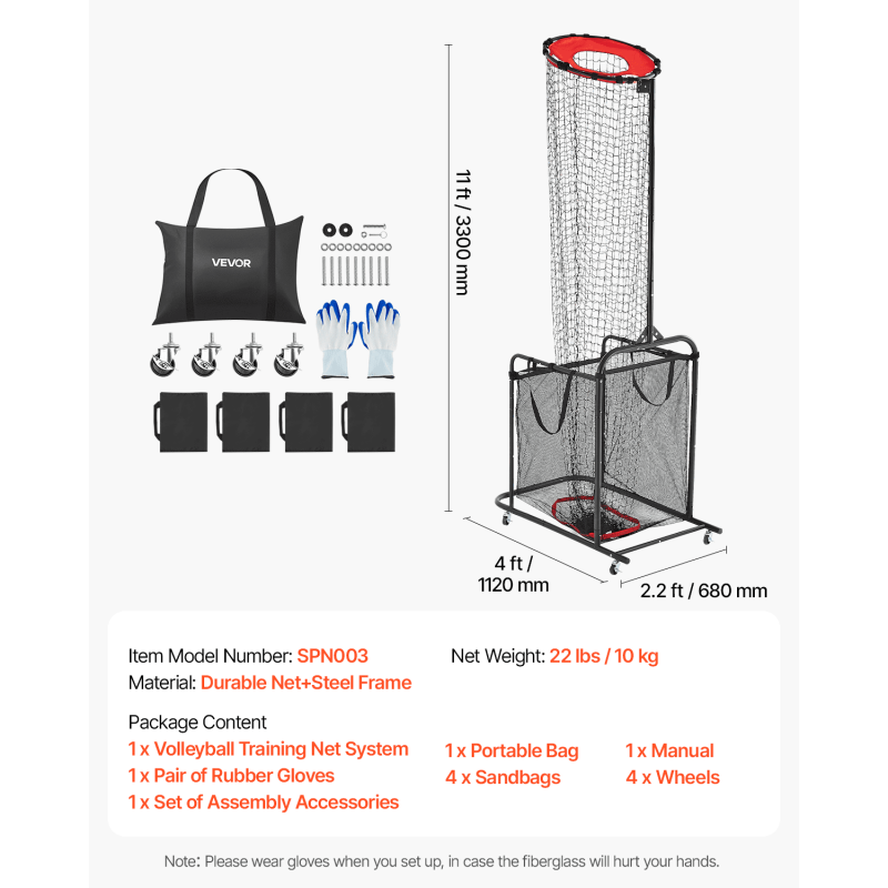 Lentopallon harjoitteluverkko korkeussäädettävä teräsrunko lukittavilla pyörillä pallonkeräyspussilla