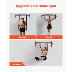 Seinään asennettava hiiliteräksinen leuanvetotanko 200 kg 1260 mm