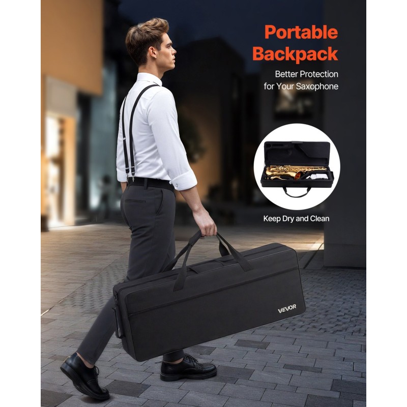 Tenorisaaksofoni B-vireinen messinkirunko elektroforeettinen pinnoite kantolaukulla 23 kosketinta 24 sävelen alue