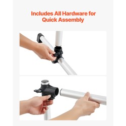 Siirrettävä tuplabalettitanko alumiininen säädettävä 170–1165 mm kantavuus 136 kg