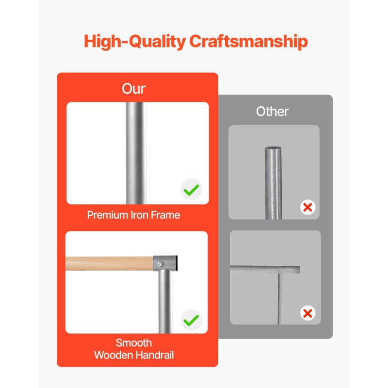 Kannettava balettitanko hiiliteräs säädettävä 5 tasoa 28–44 tuumaa musta aikuisille ja nuorille