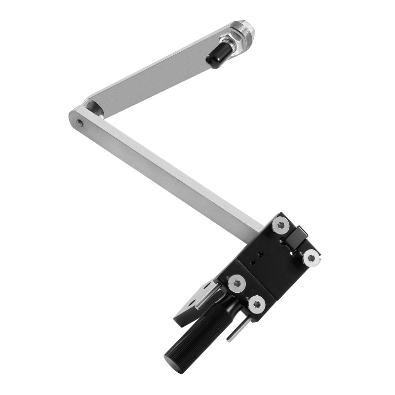 Ruohonleikkurin terän teroitin alumiiniseos 15–45 asteen kulma 4 adapteritappia 25 mm kahva