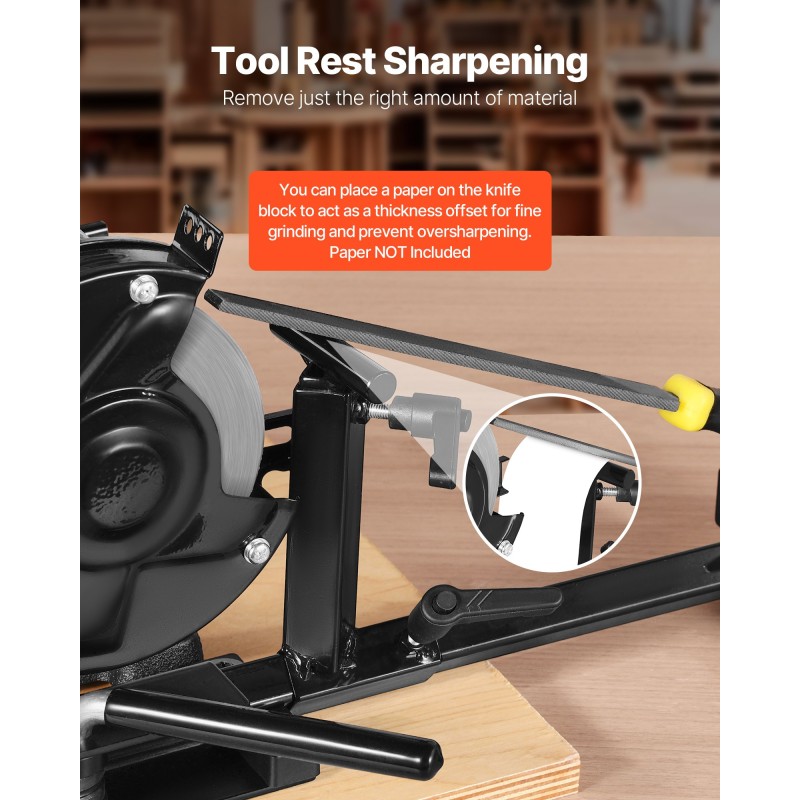 Teroitusjärjestelmä penkkihiomakoneille 6 ja 8 tuumaa talttojen ja sorvausterien teroitukseen