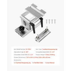 Penkkihiomakoneen teroitusjigi terille ja talttoille 0–64 mm 0–90° kulma
