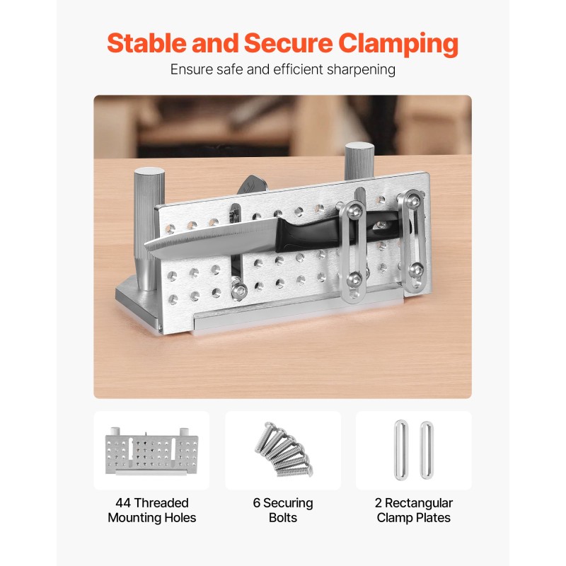 Hiomakoneen veitsituki säädettävä 85–115 asteen alumiiniseosrunko ergonomisilla kahvoilla