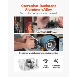 Hiomakoneen veitsituki säädettävä 85–115 asteen alumiiniseosrunko ergonomisilla kahvoilla