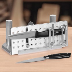 Hiomakoneen veitsituki säädettävä 85–115 asteen alumiiniseosrunko ergonomisilla kahvoilla