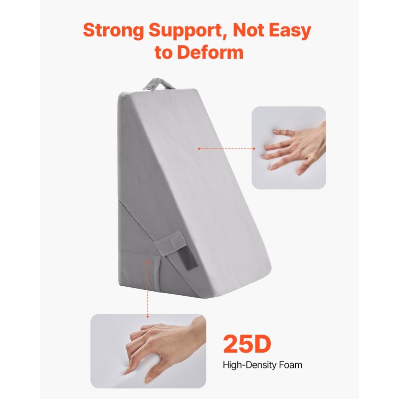 Kiilatyyny samettipäällisellä 25D korkeatiheyksisellä vaahdolla pään ja selän tukemiseen