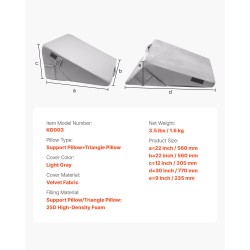 Kiilatyyny samettipäällisellä 25D korkeatiheyksisellä vaahdolla pään ja selän tukemiseen