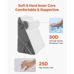 3-osainen kiilatyynysetti hengittävällä jacquard-päällisellä 25D vaahto ja 30D geelimuistivaahto