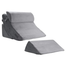 Kiilatyynysarja 4 osainen ortopedinen samettipäällisellä tummanharmaana 20D ja 30D geeli muistivaahto