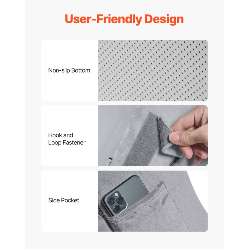 Kiilatyynysarja 4-osainen ortopedinen samettipäällisellä tummanharmaana 20D ja 30D geeli-muistivaahto