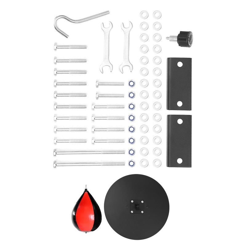 Nyrkkeilysäkin teline kaksikäyttöinen hiiliteräs säädettävä korkeus vapaasti seisova musta 65 kg