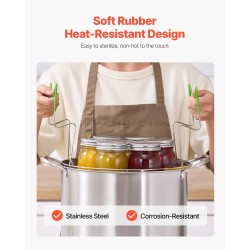 Säilöntäsetti 9-osainen ruostumattomasta teräksestä vesikylpykäyttöön kattila ja välineet