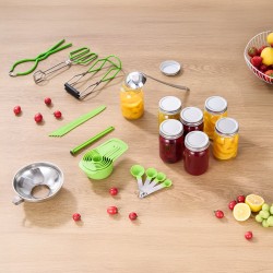 Säilöntäsetti 9 osaa ruostumatonta terästä ja muovia kotitekoiseen säilöntään