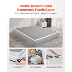 Teräsrunko queen-kokoiselle joustinpatjalle irrotettavalla puuvillapäällisellä 1587 kg kantavuus