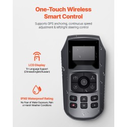 Keulasähkömoottori 55 paunan työntövoima keulaan asennettava 36-tuumainen akseli GPS ja langaton kaukosäädin