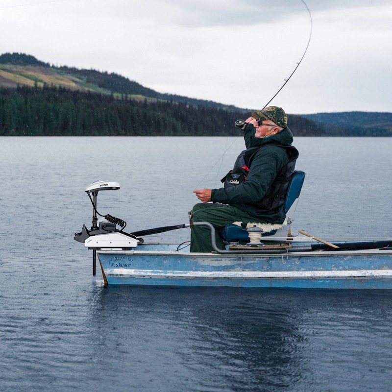 Keulasähkömoottori 55 paunan työntövoima keulaan asennettava 36-tuumainen akseli GPS ja langaton kaukosäädin