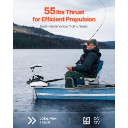 Sähköinen keulamoottori 55lbs 12V GPS-ohjaus langaton kaukosäädin kajakkiin