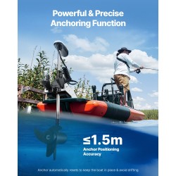 Sähköinen keulamoottori 55lbs 12V GPS-ohjaus langaton kaukosäädin kajakkiin