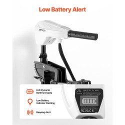 Sähköinen perämoottori peräpeiliasenteinen 55 paunaa 12-volttinen 8-nopeuksinen 30-tuumainen varsi