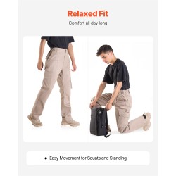 Palosuojatut miesten reisitaskuhousut 100 % puuvilla khaki XXL hitsaukseen