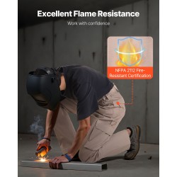 Palosuojatut miesten reisitaskuhousut 100 % puuvilla khaki XXL hitsaukseen