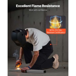 Palosuojatut miesten puuvillaiset työhousut koko L hitsaukseen ja hiontaan