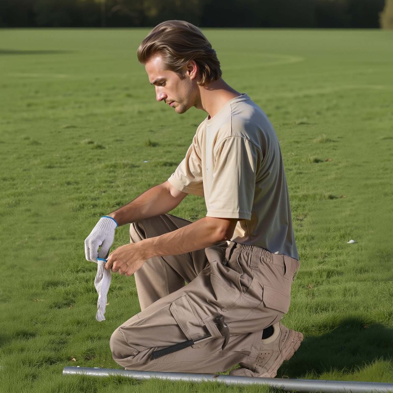 Miesten palosuojatut työhousut puhdasta puuvillaa NFPA 2112 koko L khaki